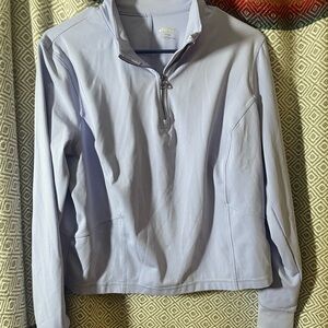 Cropped Light Purple Quarter-Zip Sweatshirt